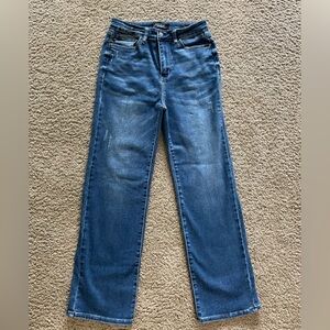 Judy Blue Jeans Womens 7/28 Blue Stretch Denim Medium Wash Dad Jean Casual Work